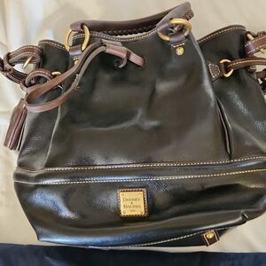 Dooney & Bourke Black and Brown Hobo Bag
